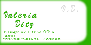 valeria ditz business card